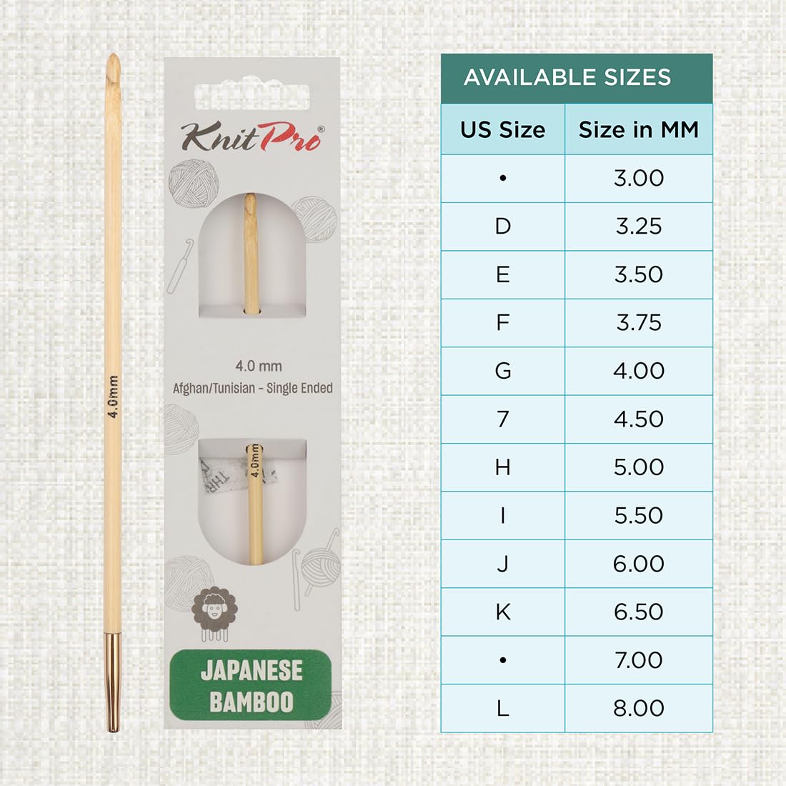 knitpro-bambus-afghanische-tunesische-h-kelnadel-4-mm-mit-seilanschluss image 4