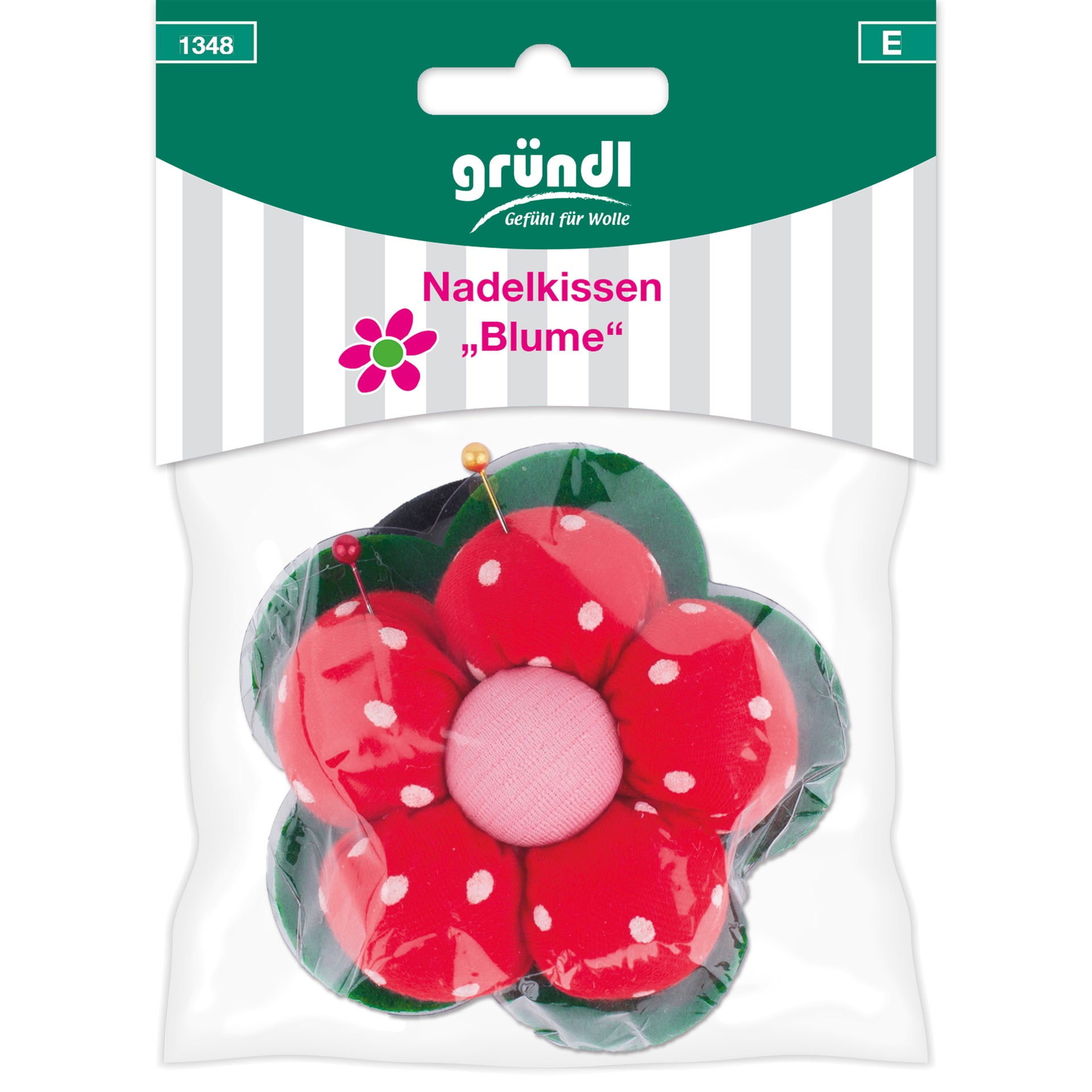 gr-ndl-nadelkissen-blume-gut-gef-lltes-stecknadelkissen image 1