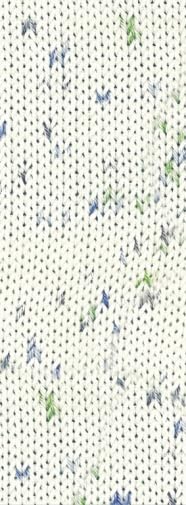 lana-grossa-cotone-print-spray-mouline-411-wei-gr-n-jeans-grau-baumwollgarn-50g image 1