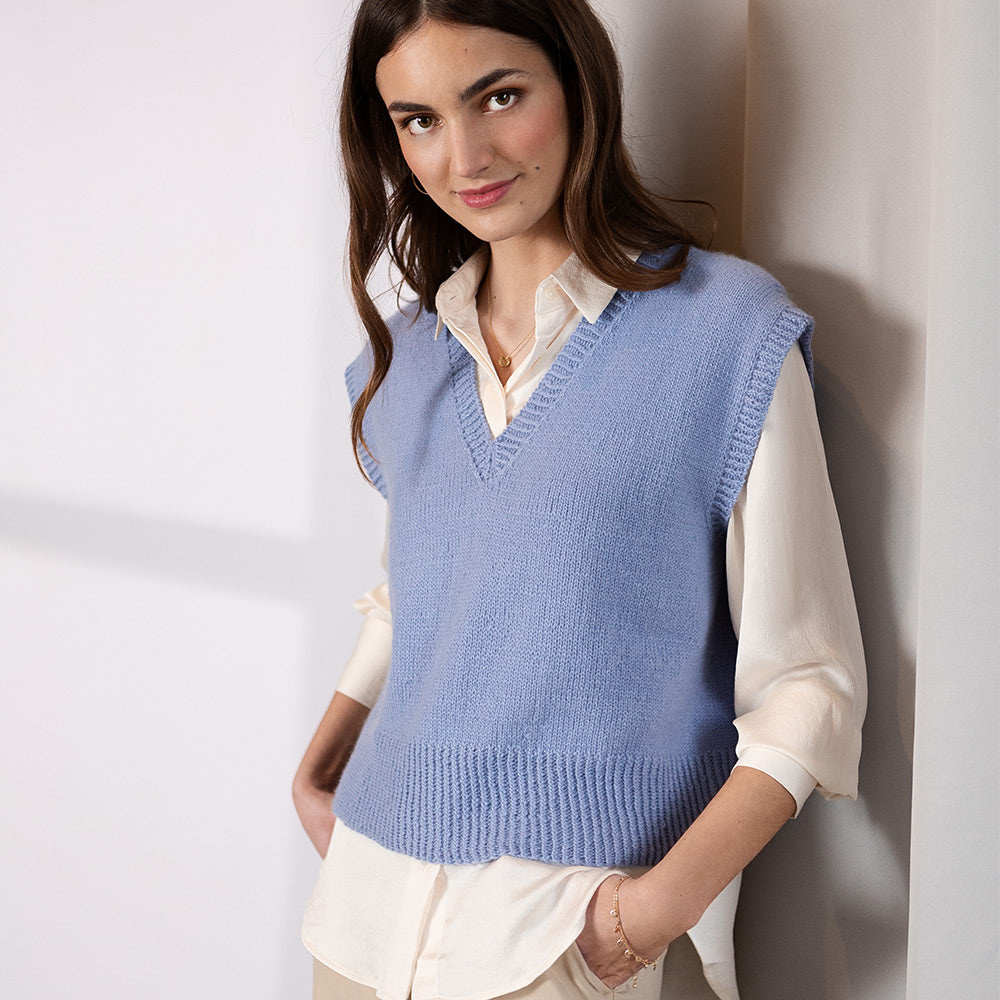 pascuali-pattern-lotta-vest-rmellose-weste-mit-v-ausschnitt image 1