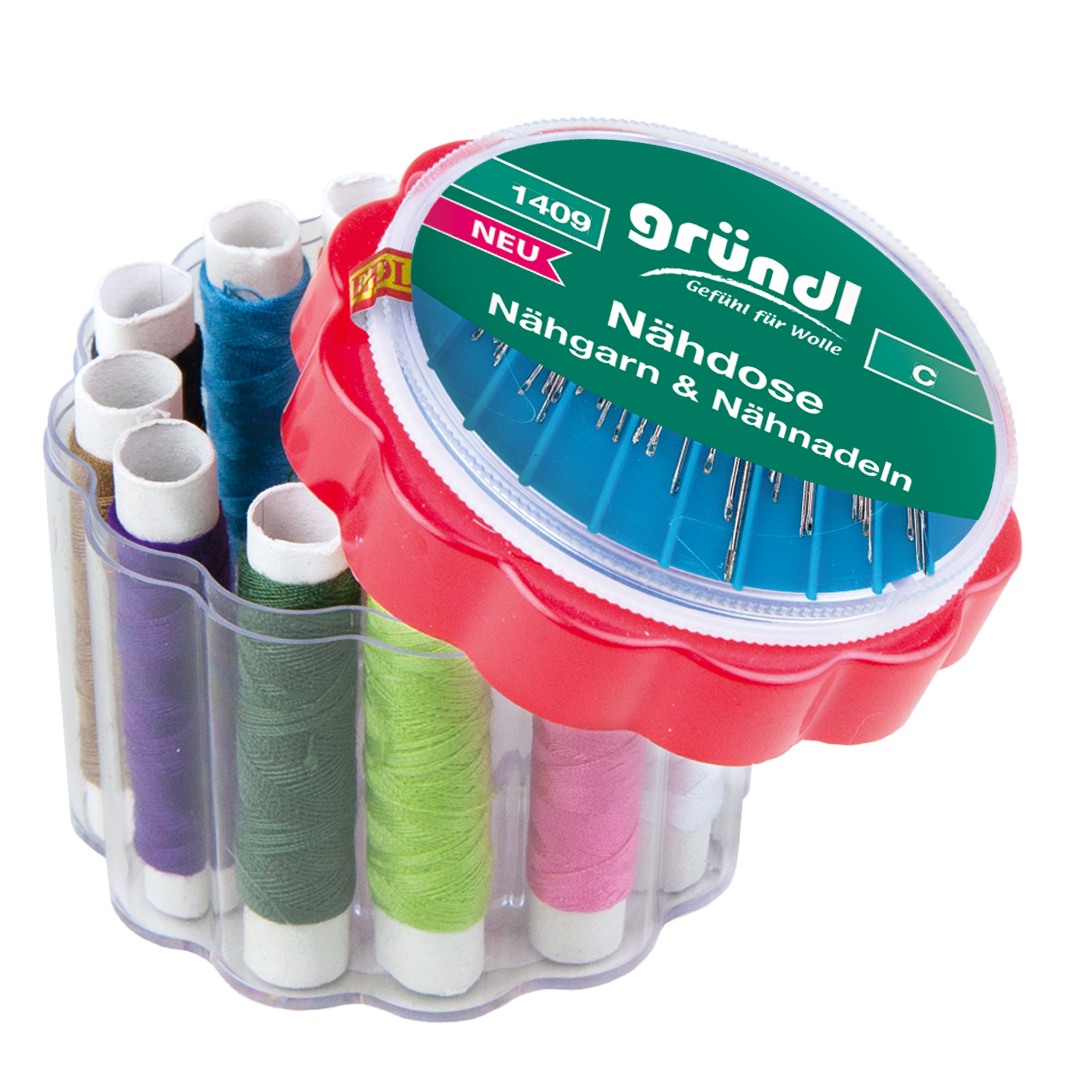 gr-ndl-n-hdose-mit-n-hgarn-und-n-hnadeln-12-spulen-20-nadeln image 1