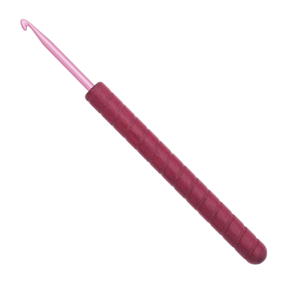 addiunicorn-purpleheart-h-kelnadel-holzgriff-amaranth-aluminiumhaken image 1