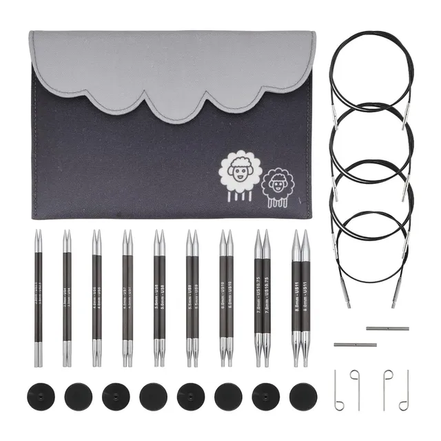 knitpro-karbonz-deluxeaustauschbare-nadelspitzen-set-13-cm-3-0-8-0-mm image 1