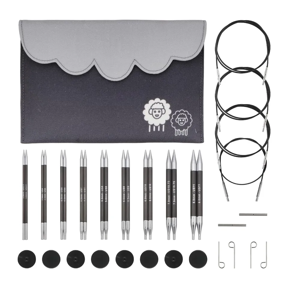 knitpro-karbonz-deluxeaustauschbare-nadelspitzen-set-13-cm-3-0-8-0-mm image 1