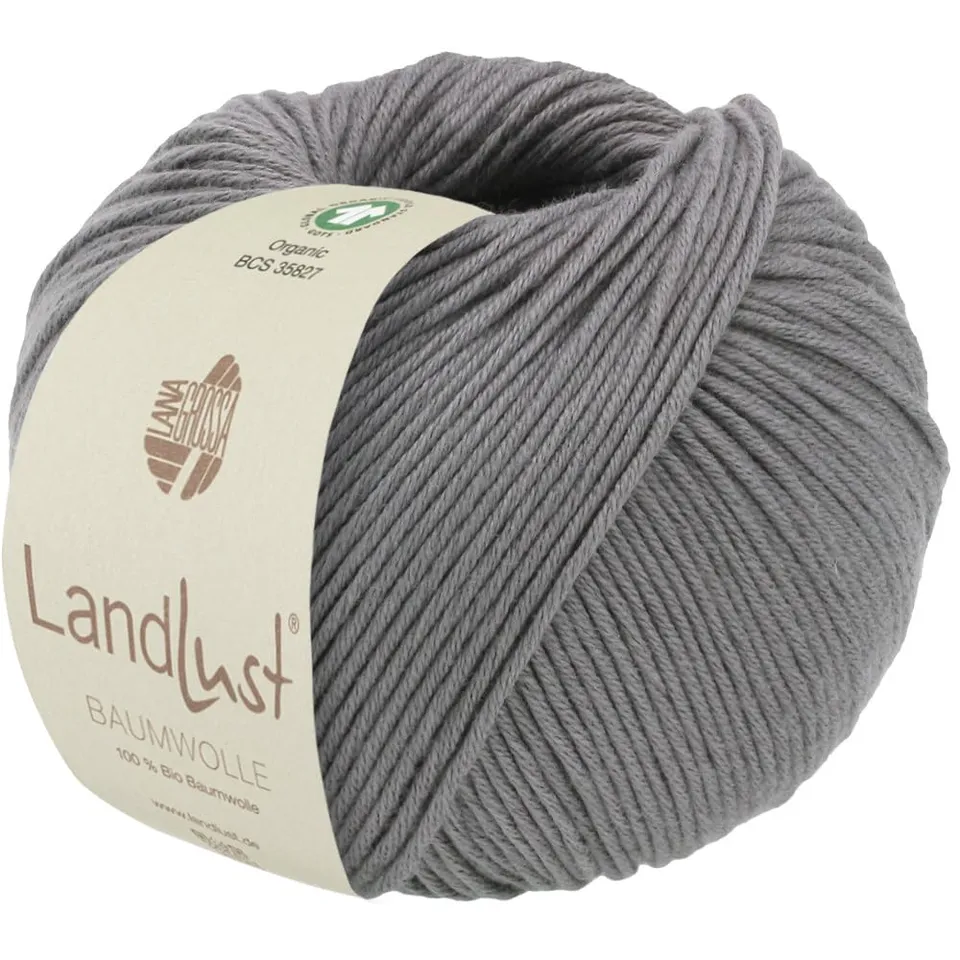 lana-grossa-landlust-baumwolle-bio-baumwollgarn-50-g-115-m-grau-fb-2 image 1