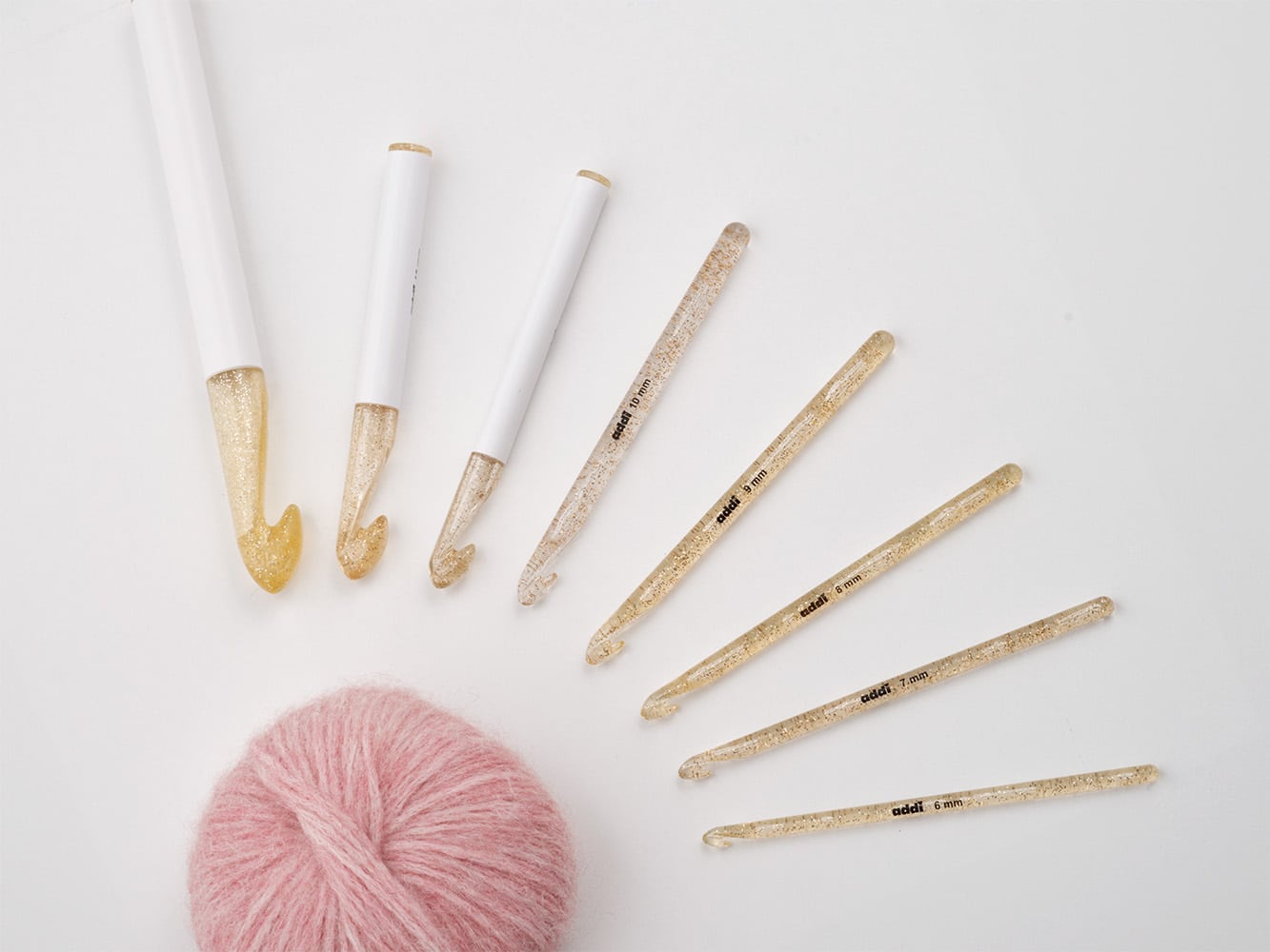 addi-addichampagner-wollh-kelnadel-transparent-mit-goldglitter image 2