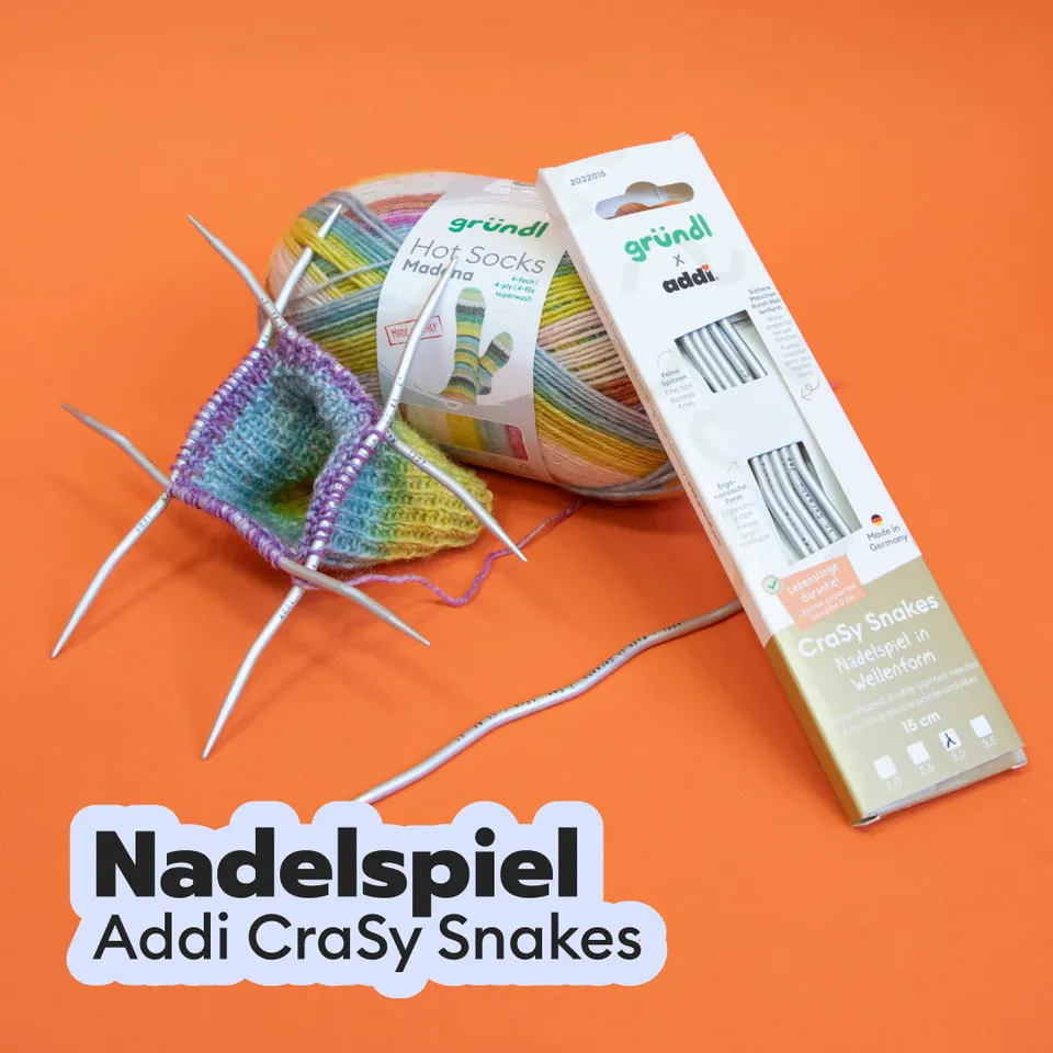 gr-ndl-x-addi-crasy-snakes-nadelspiel-wellenform-sockennadeln-aluminium image 1