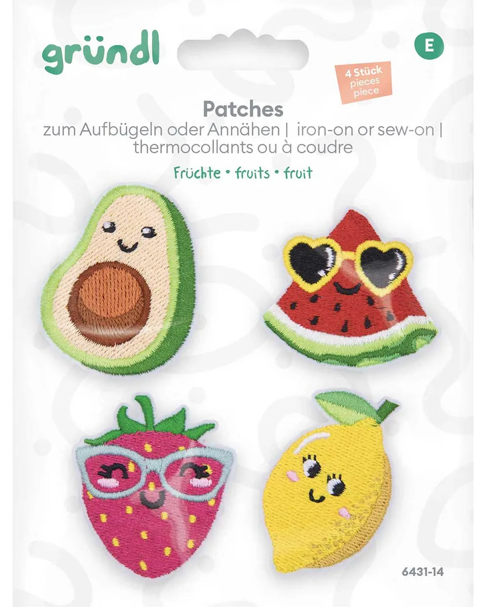 gr-ndl-patches-fruits-zum-aufb-geln-4er-set-ca-4x4-cm image 1