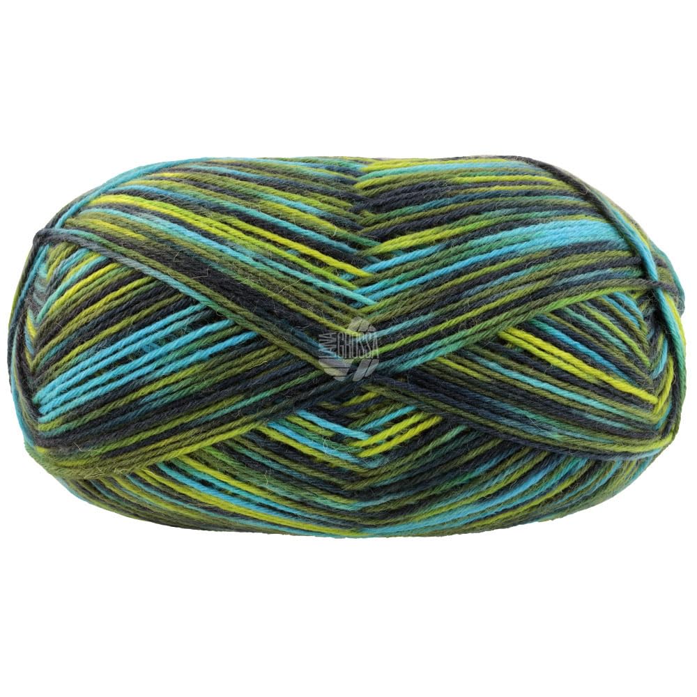 lana-grossa-meilenweit-6-fach-150g-spezial-print-9666-multi-sockenwolle image 2