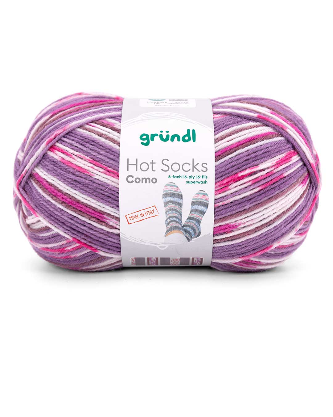 gr-ndl-hot-socks-como-6-fach-sockenwolle-mit-muster image 1