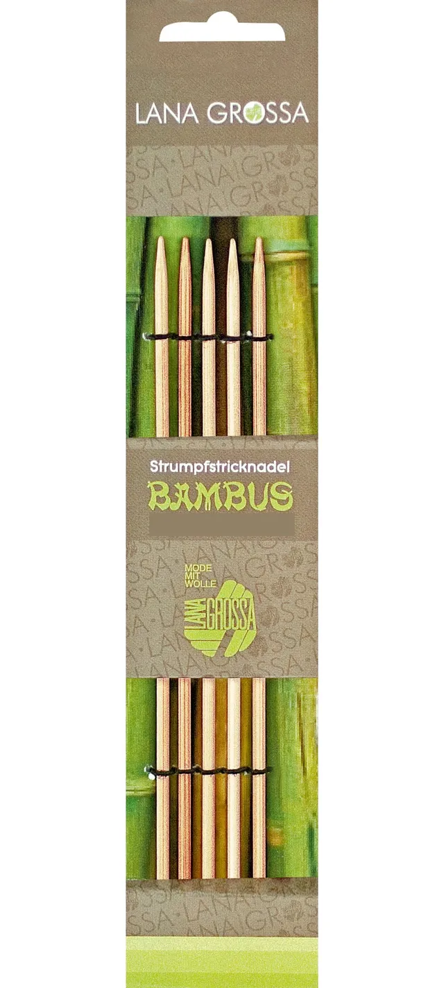 lana-grossa-strumpfstricknadel-bambus-15-cm-3-5-mm image 1