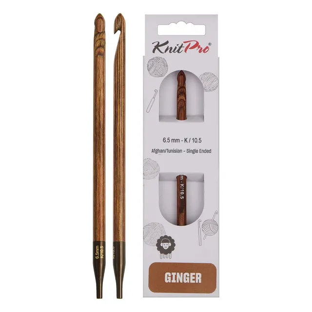 knitpro-ginger-tunesische-h-kelnadel-6-5mm-afghanische-h-kelnadel-aus-birkenholz image 1