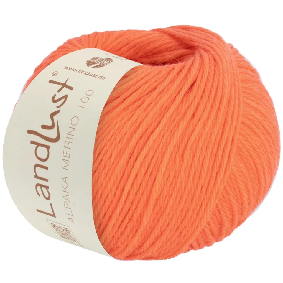 lana-grossa-landlust-alpaka-merino-100-garn-farbe-338-mandarin-50-g image 1